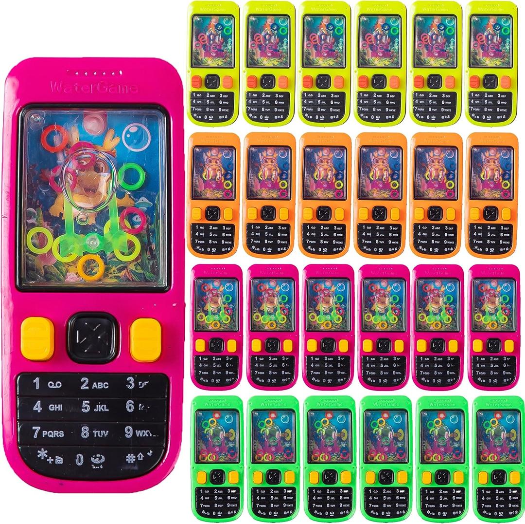 Desyeryamimi 24 Pack Handheld Water Ring Games for Kids Party Favors Goodie Bags Stuffers Return Gifts for Kids Birthday Classroom Prize Box Rewards Bulk, Small