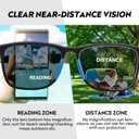 Missfive Premium Bifocal Reading Sunglasses Men Lightweight Sun Readers, UV Protection, TR90 Frame with Metal Spring Hinge Sports/Driving Glasses,1.5x