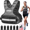 Adjustable Weighted Vest for Women, 6-12 Lbs Rucking Vest with 6 Ironsand Weights, Best Weighted Vest with Plus Pockets & Reflective Strips for Running, Walking, Workout and Strength Training (Gray)