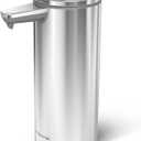 simplehuman 9 oz. Touch-Free Rechargeable Sensor Liquid Soap Pump Dispenser, Brushed Stainless Steel