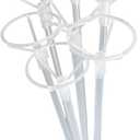 36 Set 16.92inch Big Clear Balloons Holder Sticks With Cups, Long Reusable Bobo Balloon Holder Sticks For 10in To 30in Various Balloons Birthday Festivals Wedding Party
