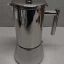 Easyworkz Diego Stovetop Espresso Maker Stainless Steel Italian Coffee Machine Maker 12Cup 17.5 oz Induction Moka Pot (Silver)