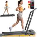 Walking Pad Treadmill with Incline, 2 in 1 Foldable Treadmills for Home Small Office, 300lbs Portable Compact Under Desk Treadmill with App, Remote Control and LED Display