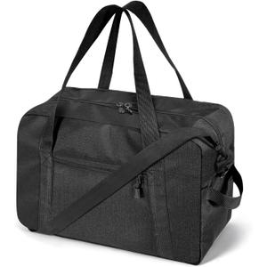 Small Gym Bag 14 Inch Duffel Bag for Women & Men,Waterproof Travel Sports Bags,Mini Gym Duffel with Bottle Holder,Foldable Lightweight Carry On Duffle-Black