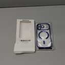 Misea Magnetic for iPhone 17 Pro Case Compatible with MagSafe [Never Yellowing] [Military Grade Drop Protection] Full Camera Lens Protector Plating Soft Clear Phone Case for Women, Deep Blue