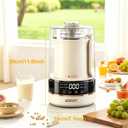 10 in 1 Nut Milk Maker Machine, 40oz/1.2L Soy Milk Maker with Auto Clean/24H Delay/Keep Warm/Boil Water, Almond Milk Maker for Homemade Oat, Juice, Milk Shakes, Plant Based Beverages (Beige)