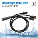 3 in 1 Deutsch Dual DT Adapter Connector Splitters Plug Y-Shape Wiring for Fog Work Light Retrofit Work Chandelier Light Retrofit Connectors Wiring Harness