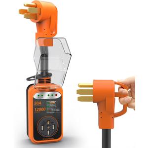 RV Surge Protector 50 Amp,RV Surge Voltage Protection with Safety Certification, 12000 Joules Circuit Analyzer for RV, RV Adapter Plug for Camper