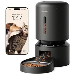 PETLIBRO Automatic Cat Feeder with Camera, 1080P HD Video with Night Vision, 5G WiFi Pet Feeder with 2-Way Audio, Low Food & Blockage Sensor, Motion & Sound Alerts for Cat & Dog Single Tray