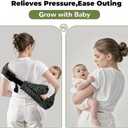 Baby Sling Carrier Adjustable Baby Sling 2025 Upgraded Toddler Sling Comfortable Baby Wrap Carriers Ergonomic-Designed, Travel Friendly Carrying 10-45 Lbs(Green Leopard)