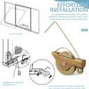 Gatuida 4pcs Sliding Screen Door Rollers, Iron Ball Bearing Tension Wheels for Smooth Glide Home Window Screen Replacement Accessories