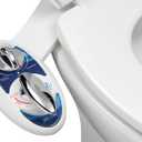 LUXE Bidet NEO 320 - Warm Water, Dual Nozzle, Self-Cleaning, Non-Electric Bidet Attachment for Toilet Seat, Adjustable Water Pressure, Rear & Feminine Wash (Blue)