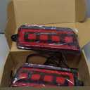 Red Lens LED DRL Rear Reflector Bumper Fog Light Brake Turn Signal Lamp 3 in 1 Compatible With Jeep Grand Cherokee 2005 2006 2007 2008 2009 2010 WK1 (RED)