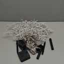 Baquler 2 Set Christmas Snowflake Solar Lights 20 Feet 138 LED Waterproof Outdoor Cool White Twinkle Fairy Lights 8 Modes Solar Hanging String Lights Decoration for Xmas Tree Porch Roof Window Decor