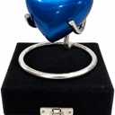 Blue Heart Urn for Ashes Heart Keepsake with Stand & Premium Box Small Urn for Human Ashes Honor Your Loved One with Mini Urn Shaped Cremation Urn for Adults & Infants