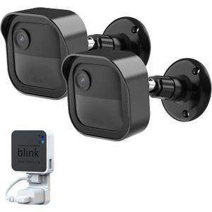 Blink Outdoor 4th Gen Camera Mount, 2Pack Weatherproof Housing and 360 Degrees Adjustable Bracket with Sync Module Mount for Blink Outdoor Camera System (Black, Cameras not Included)