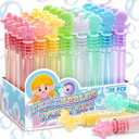 32 Pcs Mermaid Bubbles for Kids with Gift Box, 8 Color Mini Pastel Bubble Wand for Mermaid Birthday Decorations, Ocean Party Favors, Goody Bag Stuffer, Under The Sea Animal Gift for Girls Toddlers