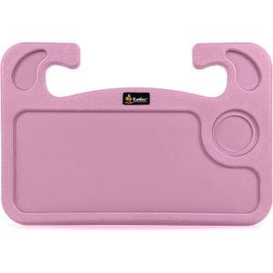 EcoNour 2 in 1 Car Steering Wheel Desk | Steering Wheel Tray for Laptop and Food | Pink Table Tray for Eating with Drinks Holder | Car Accessories