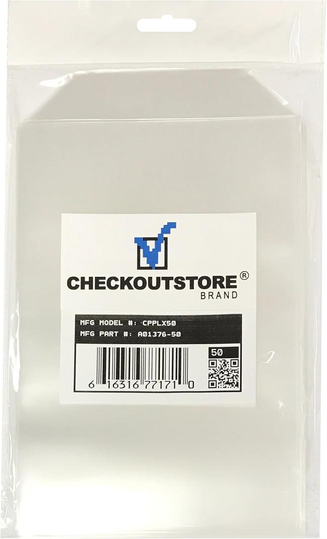 CheckOutStore Clear Storage Pockets (5 5/8 x 8 1/2) - Ideal for Organizing Stamps, Dies, and Craft Supplies (Pack of 100)