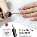 3 x JODSONE Red Swirl Nail Art Liner Gel Polish,10ml Classic Color 3D Nail Art Pens Effect Nail Print Design with Thin Brush for French Tips Manicure Painting DIY at Home - LB03