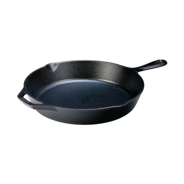 Lodge 10.25 Inch Cast Iron Skillet  Pre-Seasoned Frying Pan with Teardrop Handle  Oven, Stovetop, Grill & Campfire Use  Made in USA  Durable, Non-Toxic, Even-Heating Cookware  Black