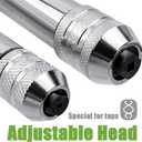 2Pcs Ratchet T Handle Tap Wrench, Adjustable T Bar Handle Holder Ratcheting Wrench for Metric M3-M8 / M5-M12 Thread Screw Taps