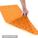 Non-Slip Bathtub Mat OTHWAY Soft Rubber Bathroom Bathmat with Strong Suction Cups (Orange, 16x31.5 inch)