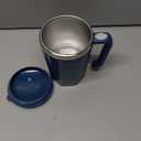 Self Stirring Coffee Mug, 18 oz Self Stirring Mug with Lid, Self Stirring Cup with Stainless Steel for Coffee, Milk and Beverages at Office, Home, Travel, Camping, 1 Pack - Blue