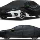 Car Cover Custom Fit for Honda Civic 1991-2026,Toyota Corolla 2000-2026,6 Layers Truck Cover Waterproof All Weather for Automobiles,Outdoor Full Exterior Cover,Rain, Sun, Wind Protection,Black