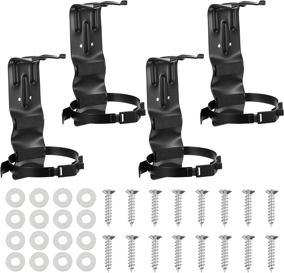 4 Pack Fire Extinguisher Mount Bracket, 5 LB Metal Heavy Duty Wall Mount Holder for Home, Truck, Vehicle, Car, Boat