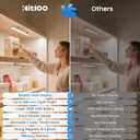 Motion Sensor Light Indoor with Battery Display,3000mAh Rechargeable Under Cabinet Lighting Magnetic Light Bar 300LM Battery Operated Closet Light Makeup Lights Stick On (White)