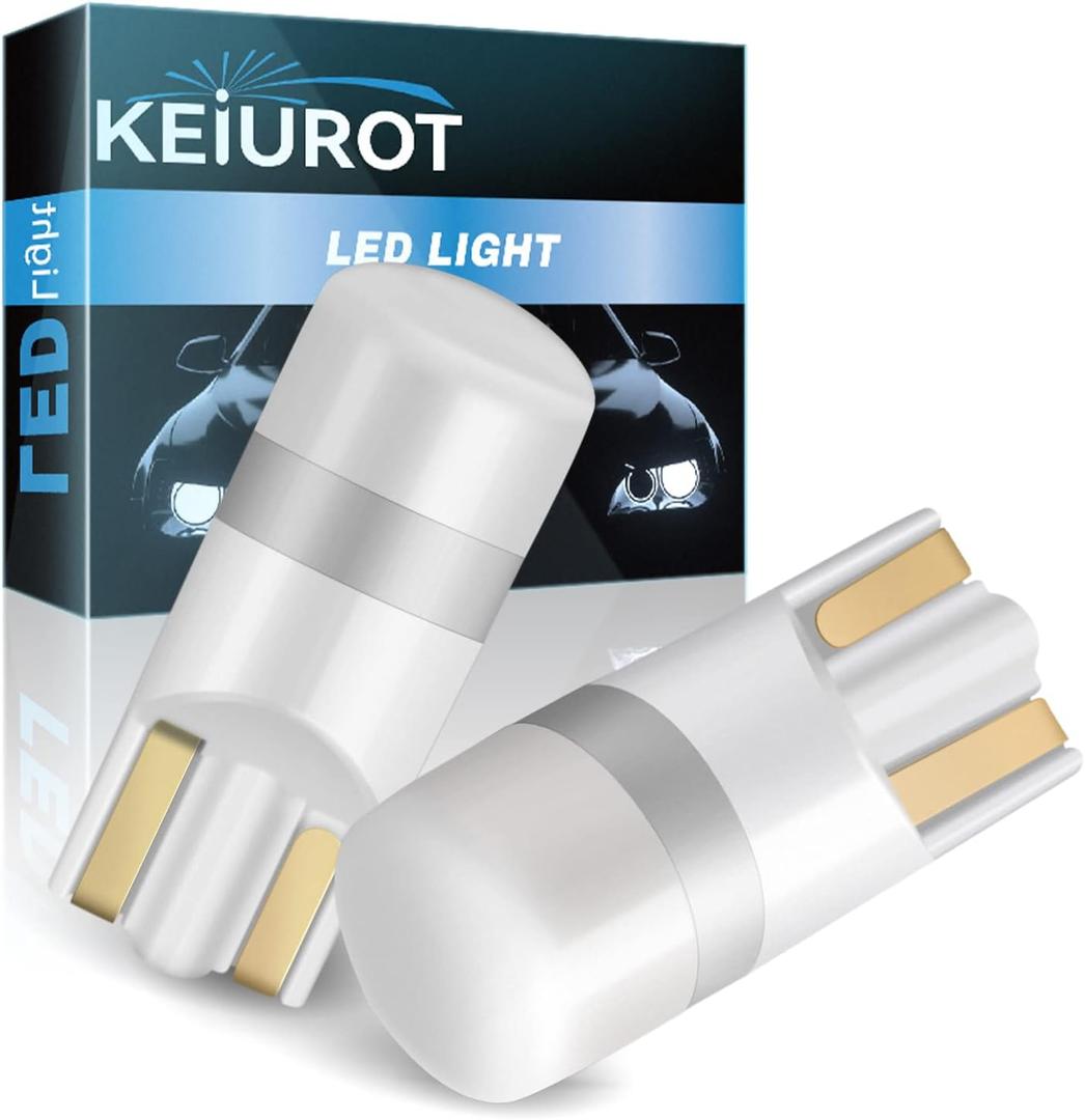 Keiurot House Number Light Bulb Address Bulb 193 Lighted Address Sign LED Replacement Kit 10-30Volt AC/DC, Landscape Cabinet Lighting White, 2Pack