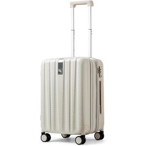 Hanke 20 Inch Expandable Carry on Luggage 22x14x9 Airline Approved Lightweight PC Hard Shell Suitcases with Wheels Travel Luggage Rolling Suitcase Travel Luggage Bag for Weekender(Ivory White)