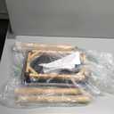 IBUYKE Saddle Cushion Vanity Stool Chair, Foot Rest Stool with Solid Wood Legs, Modern Vanity Bench Ottoman for Piano, Upholstered Seat for Bedroom, Entryway, Wooden Legs&Light Gray WBD007NG