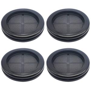 Rubber Grommet, Rubber Grommets for Wiring, 2-1/8" ID, 2-1/2 Drill Hole, Rubber Hole Plugs, Synthetic Wire Grommets Protector, Firewall Plug Grommet, Double-Sided - 4 Pack