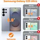 Magnetic Case for Samsung Galaxy S25 Ultra with Stand, Compatible with MagSafe, with 2 HD Screen Protectors, Military-Grade Protection, Translucent Matte Slim Case for S25 Ultra, Black