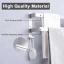Double Towel Bar Towel Racks for Bathroom, Bath Towel Holders Wall Mount, Stainless Steel Towels Shelves Towel Rail, 2-Tiers (Brushed Nickel, 28 Inches)