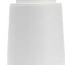 Matte White Round Soap Dispenser for Kitchen & Bathroom – 9 oz Refillable Resin Pump Bottle for Dish Soap, Hand Soap, Shampoo, Conditioner – Modern Countertop Dispenser with NonSlip Protective Pads