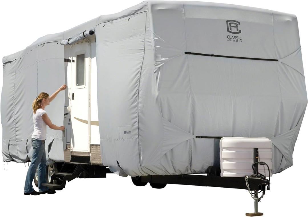 Classic Accessories Over Drive PermaPRO Travel Trailer Cover, Fits 30' - 33' RVs, RV Cover, Camper Cover, Travel Trailer Cover