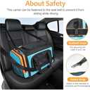 Extra Large Cat Carrier for 2 Cats, Pet Carrier, Dog Carrier for Small Dogs, Cat Carrier Soft, Collapsible Large Pet Carrier for Traveling Indoor and Outdoor Uses - Blue 24"x16"x16" (24.0"L x 16.0"W x 16.0"H)