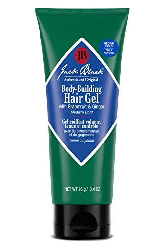 Jack Black - Body-Building Hair Gel, 3.4 fl oz - PureScience Formula, Medium Hold, Alcohol-Free, With Grapefruit and Ginger, Fragrance Free