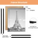 upsimples 12x18 Picture Frame Black 3 Pack, Scratch-Proof Poster Frames 12 x 18 for Photo Gallery - Slide-In Strips, Horizontal or Vertical Wall Mounting