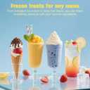 NC301 Outer Bowl Lid with Paddle for Ninja Ice Cream Maker,Reusable Creami Lid Replacement with Blade, Creami Replacement Parts Compatible with NC299AMZ/NC300/NC301 Series, Dishwasher Safe