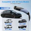 QPQ Level 2 Tesla Charger 32A, Portable Electric Car EV Charger for Tesla Models Y/X/3/S, 21FT Cable 240V NEMA 14-50 Plug, NACS Connector, 7.68KW Home EV Charging Station