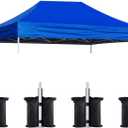 Eurmax USA 10x15 Pop Up Canopy Replacement Top,Universal Instant Canopy Cover ONLY,Heavy Duty UPF 50+ UV Protection,Water & Wind Resistant Tarp (Blue)