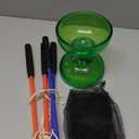 MAGICYOYO Pro Triple Bearing Diabolo Small Size 4 Chinese Yoyo Toy with 2 Pairs Carbon Sticks+ 2 Extra Strings +1 Net Bag, High Performance Chinese Yoyo Diabolo Skill Toy (Green)