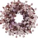 24" Fall Eucalyptus Wreath, Burgundy Artificial Leaves, Front Door Decor