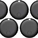 Tracker Tag, Smart Tag Works with Find My App (iOS 14.6 Above), Keys Finder and Item Locator for Luggage, Backpack, Suitcases and More, Replaceable Battery, IP67 Waterproof Tracking Tags-5 Pack(Black)