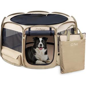 FXW Gotent Unleashed Dog Playpen Designed for Indoor/Outdoor/Travel Use, Suitable for Puppy and Small Dogs, Portable & Foldable, 45 inch, Patent Pending