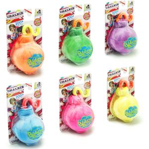 Lanard Chalkie: Chalk Blast Balls - 6 Pack - Colorful Assorted Balls, Explosive Color Fun, 200+ Throws Per Chalk Bomb, Family Outdoor Activities, Holi festivals, and more Ages 6+